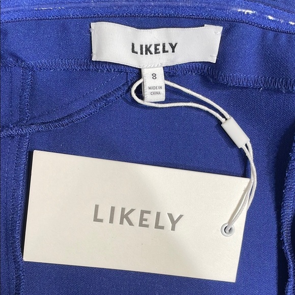 Likely Elegant Blue Off-Shoulder Dress Size 8 - Picture 8 of 10